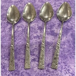 Navaho Rogers Bros. 1847 Serving Spoon Spoons Stainless Steel Set Of 4 Vintage